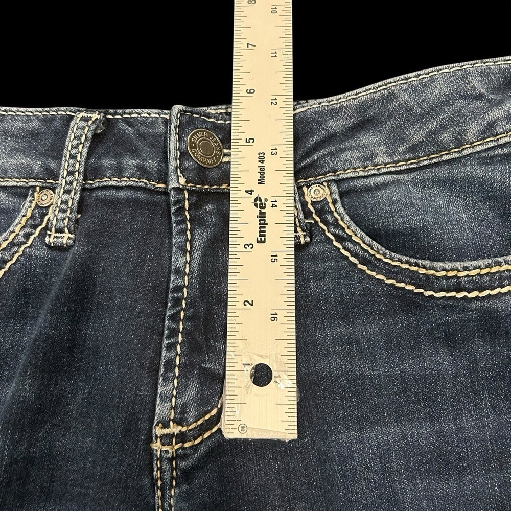 Silver Jeans Women 28/33 Bootcut Dark Wash Western Suki Surplus Blue Stretch - Picture 12 of 13
